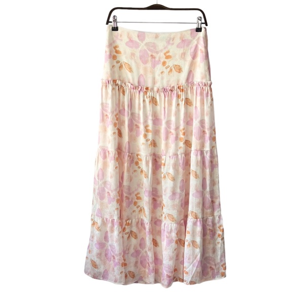 House of Harlow x Revolve Sofia Richie Tammy Maxi Skirt in Watercolor Floral | M - Picture 3 of 9
